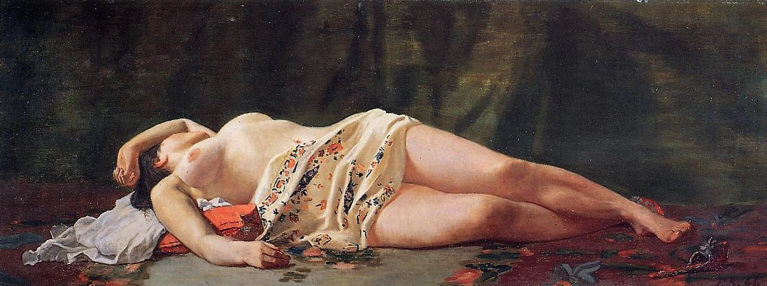 Jean-Frédéric Bazille-78-Studio di nudo, noto come Nudo disteso, 1864 - Museo Fabre, Montpellier 1